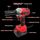 Brushless Impact Wrench Torque Rattle Gun Electric Ratchet w/battery 1/2" 21V