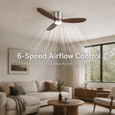 52" Flush Mount Ceiling Fan with Light