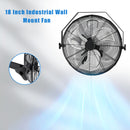 18 Inch Industrial Wall Mount Fan Metal 3 Speed Ventilation Shop Fan