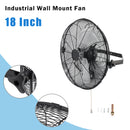 18 Inch Industrial Wall Mount Fan Metal 3 Speed Ventilation Shop Fan