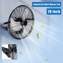18 Inch Industrial Wall Mount Fan Metal 3 Speed Ventilation Shop Fan