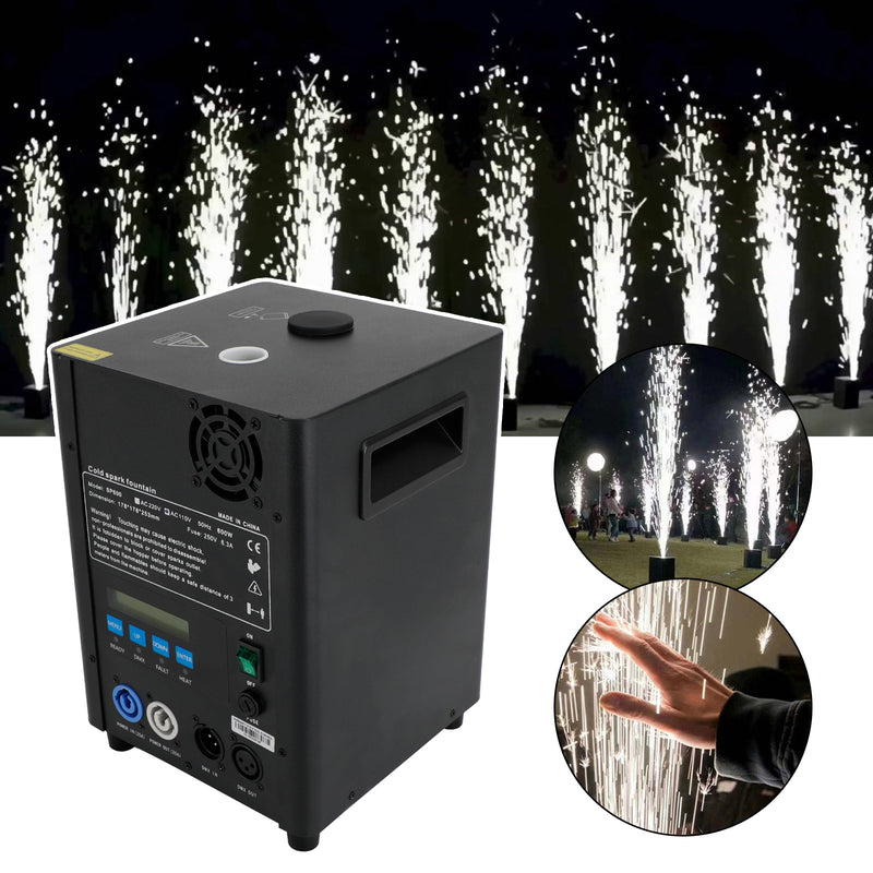 600W Electronic Cold Spark Firework Machine DMX Stage Effect Event Low