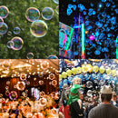 RGB LED Light Automatic Bubble Machine With Remote Control Stage Effect Party
