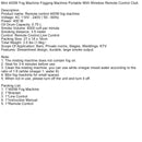 Mini 400W Fog Machine Fogging Machine Portable With Wireless Remote Control Club