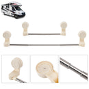 2x RV Shower Corner Storage Bar  Adjustable Stainless Steel Rod 11.8-23.6 inches