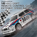 KF34 1:43 Scale RC Drift Car 2.4G 4WD High-Speed Drift Racing Car With LED Light
