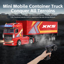 1/64 XKS RC Container Truck Trailer 2.4G 4WD Proportional Steering Semi Truck