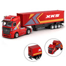1/64 XKS RC Container Truck Trailer 2.4G 4WD Proportional Steering Semi Truck