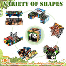 2 In 1 Animal Style Star Cube Magic Cube Set For Kid And Adult Toy Ages 8-12
