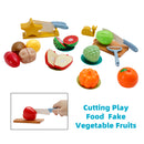 21Pcs Cutting Play Food Pretend Food Fake Food Vegetable Fruits Toys Set For Kid