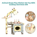 Animal Shape Play Kitchen Set Toy With Cooktop And Oven Gift For Kid Age 3+