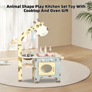 Animal Shape Play Kitchen Set Toy With Cooktop And Oven Gift For Kid Age 3+