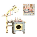 Animal Shape Play Kitchen Set Toy With Cooktop And Oven Gift For Kid Age 3+