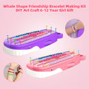 Whale Shape Friendship Bracelet Making Kit DIY Art Craft 6-12 Year Girl Gift