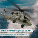 RC Helicopter UH-60L 4CH Brushless 6-Axis Gyro Aircraft Kid Toy