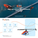 Wltoys K127 Helicopter 2.4G 4CH 6-Aixs Gyroscope Hover RC Helicopter RTF Toy