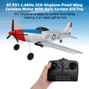 RC P51 2.4GHz 3CH Airplane Fixed Wing Coreless Motor With Gyro System Kid Toy