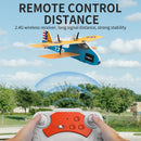KF801 2.4G Remote Control Glider With Cool Light Flying Airplane Toy Yellow