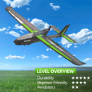 4CH 2.4GHz Remote Control Glider Airplane Rtf With 6 Axis Gyro 3 Modes Toy Black
