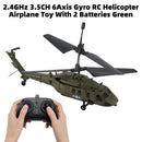 Z17 2.4GHz 3.5CH 6Axis Gyro RC Helicopter Airplane Toy With 2 Batteries Green