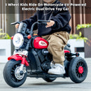3 Wheel Kids Ride On Motorcycle 6V Powered Electric Dual Drive Toy Car Blue