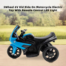 3Wheel 6V Kid Ride On Motorcycle Electric Toy With Remote Control LED Light