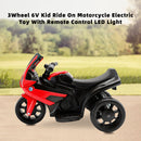 3Wheel 6V Kid Ride On Motorcycle Electric Toy With Remote Control LED Light