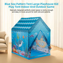 Blue Sea Pattern Tent Large Playhouse Kid Play Tent Indoor And Outdoor Game