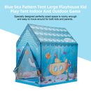 Blue Sea Pattern Tent Large Playhouse Kid Play Tent Indoor And Outdoor Game