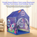 Purple Space Pattern Tent Large Playhouse Kid Play Tent Indoor And Outdoor Game