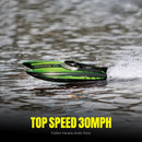 2.4Ghz Mini Remote Control Boat For Water Pool Lake Water Toy 2 Batteries Orange