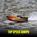2.4Ghz Mini Remote Control Boat For Water Pool Lake Water Toy 2 Batteries Orange