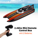 2.4Ghz Mini Remote Control Boat For Water Pool Lake Water Toy 2 Batteries Orange