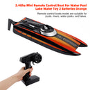 2.4Ghz Mini Remote Control Boat For Water Pool Lake Water Toy 2 Batteries Orange