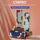 98-Key 2.4G Wireless Bluetooth Three-Mode Mechanical Keyboard DIY Customized RGB