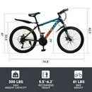 ARTUDATECH 29 Inch Mountain Bike for Adult, 21-Speed Dual Suspension High-Carbon Steel MTB Bicycle, Dual Disc Brake Bikes for Men Women