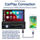 7" Telescopic Screen Stereo Radio BT FM Car MP5 Player Remote Control + Camera