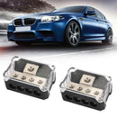 Splitter Heat resistant Nickel Plated Clear Cover plastic housing 2pcs Distribution Block T Type 1x0GA In 4x4GA Out for Car Audio Marine