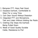 1x Earpiece PTT Headset Mic For Motorola Two Way Radio MTP850/MTH600/MTH650/800