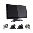 10.1 " Monitor DVR Driving Video Recorder Touch Screen GPS for RV Truck Bus + 4Pcs Rear View Backup Camera Fedex Express