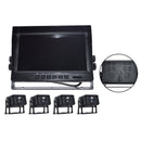 9" Monitor DVR Driving Video Recorder Key Press for RV Truck Bus + 4Pcs Rear View Backup Camera Fedex Express