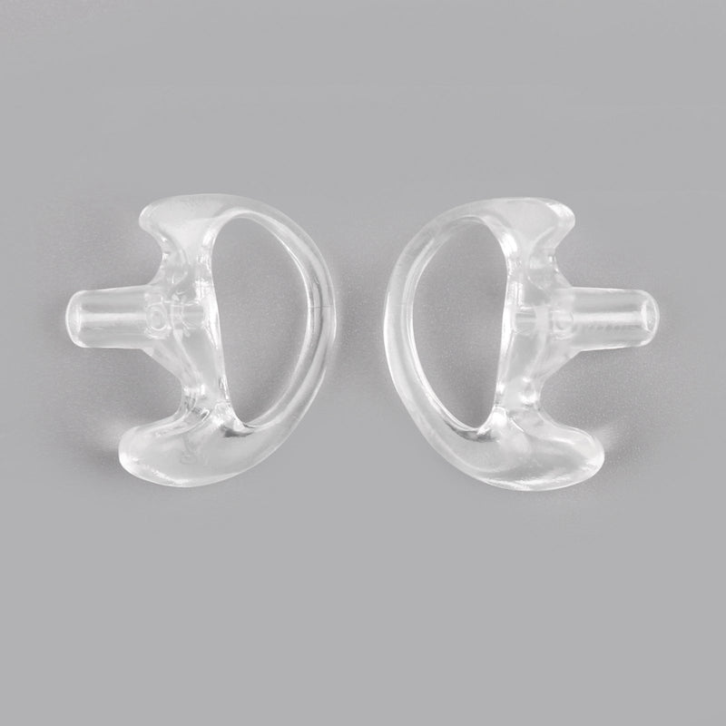 5Pair L Silicone Soft Earplug Earbud For Covert Acoustic Tube Earpiece White