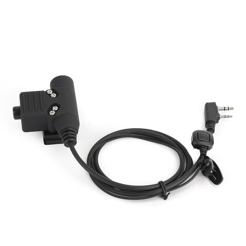 Throat Mic Headset Air Tube Dual PTT Fit for BaoFeng UV5R UV82 TK3107 TK3207