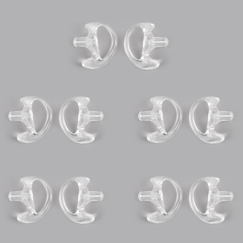 5Pair L Silicone Soft Earplug Earbud For Covert Acoustic Tube Earpiece White