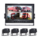 9" Monitor DVR Driving Video Recorder Key Press for RV Truck Bus + 4Pcs Rear View Backup Camera Fedex Express