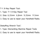 1x T-1 X-Key Repair Tool + Destuffing Wrench Tool For Kenwood Motorola UV-5R