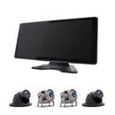10.36 " Monitor DVR Driving Video Recorder Touch Screen GPS for RV Truck Bus + 4Pcs Rear View Backup Camera Fedex Express