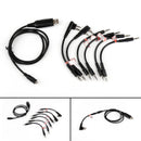 1Pc 6 in 1 USB Programming Cable For Motorola HYT ICOM BAOFENG KENWOOD YAESU+CD
