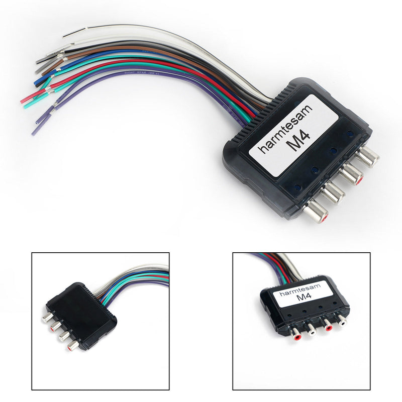 Subwoofer 4Channel High To Low Audio Converter With Power Amplifier Control Wire