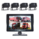 10.1" Monitor DVR Driving Video Recorder Key Press for RV Truck Bus + 4Pcs Rear View Backup Camera Fedex Express